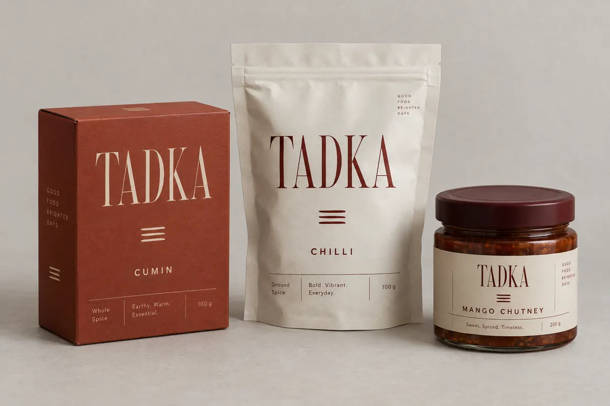 Three packaging variants from one product range — a box, a pouch and a jar — sharing consistent branding with clear flavour differentiation